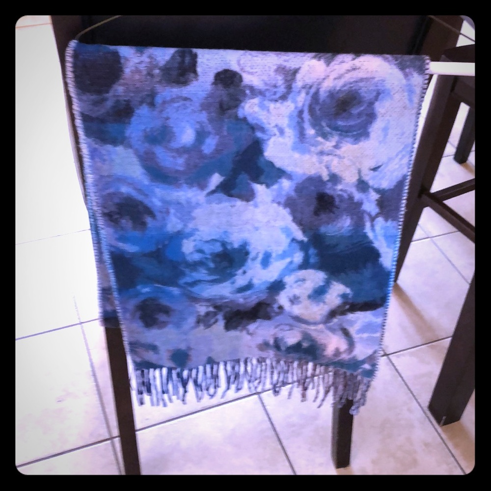 Royal Blue Flower scarf